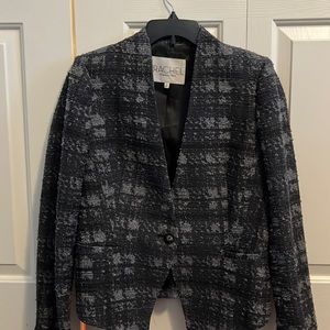 Rachel Roy women’s blazer, great condition. Charcoal abs lighter gray pattern.